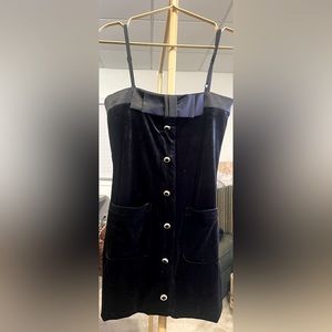 Black Velvet Mini Dress NWT